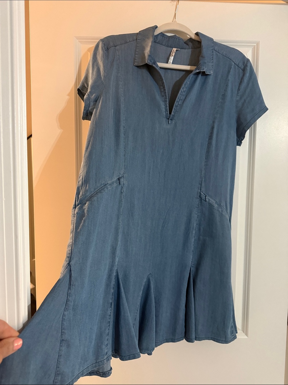 Light Blue Chambray Shirt Dress